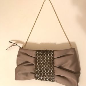 Satin Beaded Clutch